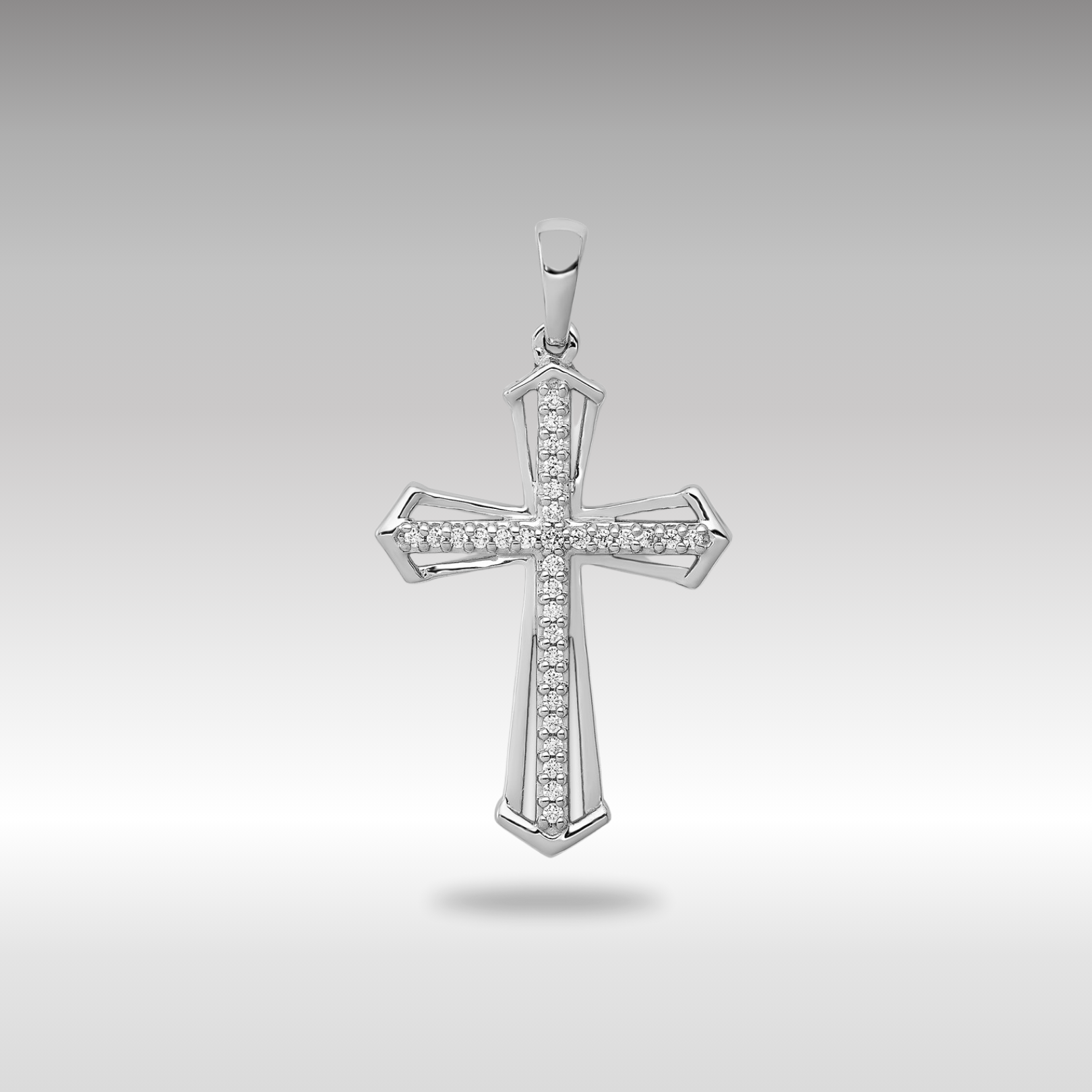 White Gold 1/8ct. Diamond Passion Cross Pendant - Model PM5123-013-WA - Charlie & Co. Jewelry