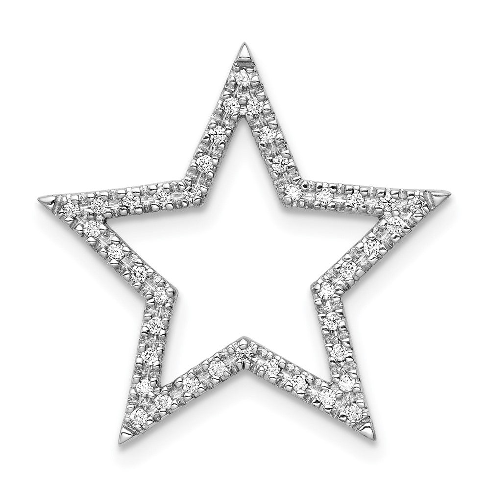 White Gold Large Diamond Star Pendant Necklace Model-PM5176-016-WA - Charlie & Co. Jewelry