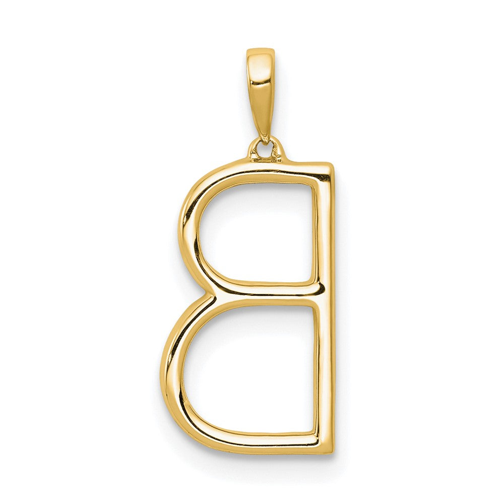 Gold Diamond Letter B Initial Pendant Necklace - Model PM5222B-013-YA - Charlie & Co. Jewelry