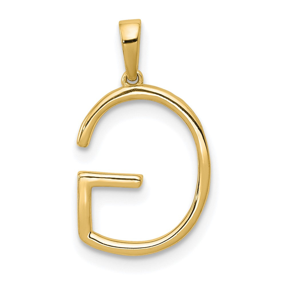 Gold Diamond Letter G Initial Pendant Necklace - Model PM5222G-010-YA - Charlie & Co. Jewelry