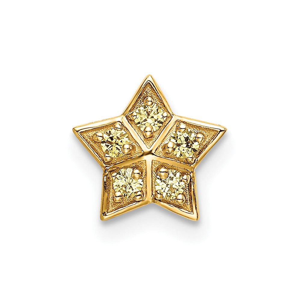 Gold Yellow Sapphire Star Necklace Pendant Model-PM6609-SAY-YA - Charlie & Co. Jewelry