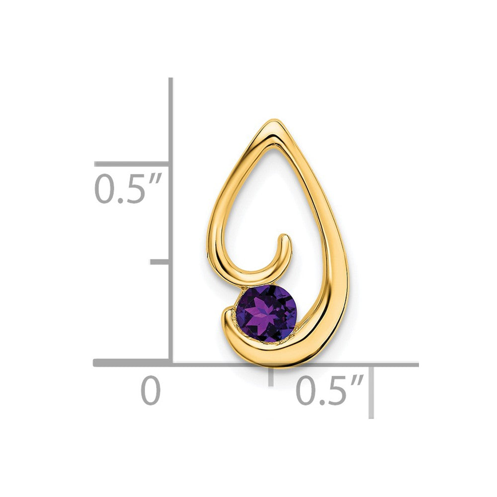 Charlie & Co Jewelry | 14k Amethyst Chain Slide - Model PM7145-AM-Y
