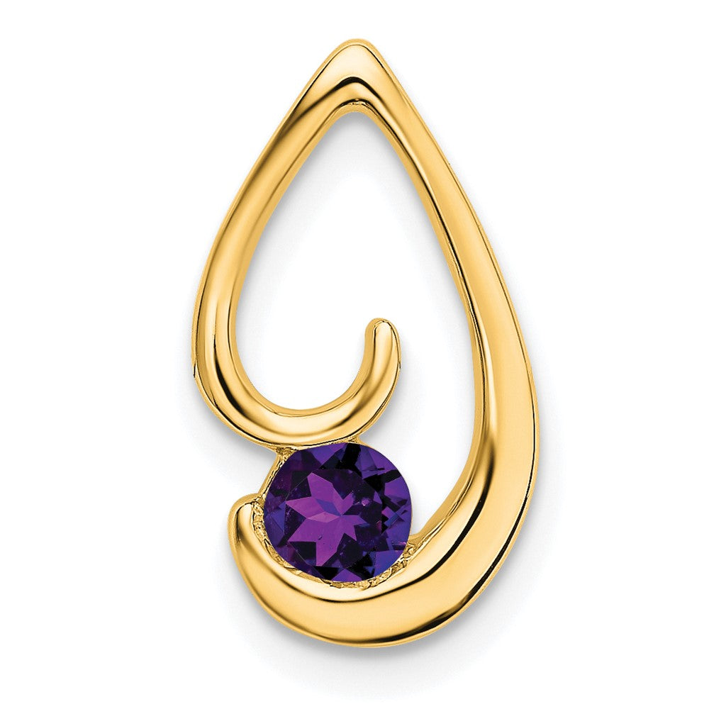 Charlie & Co. Jewelry | 14k Amethyst Chain Slide | Gold Pendant