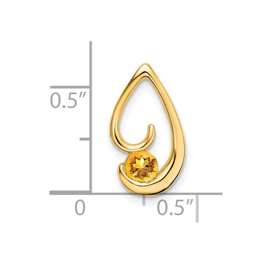 Charlie & Co Jewelry | 14k Citrine Chain Slide - Model PM7145-CI-Y