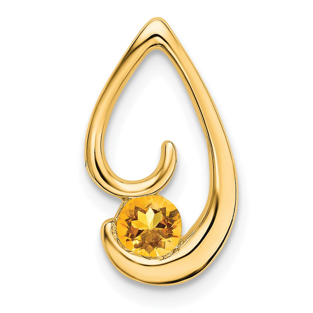 Charlie & Co Jewelry | 14k Citrine Chain Slide - Model PM7145-CI-Y