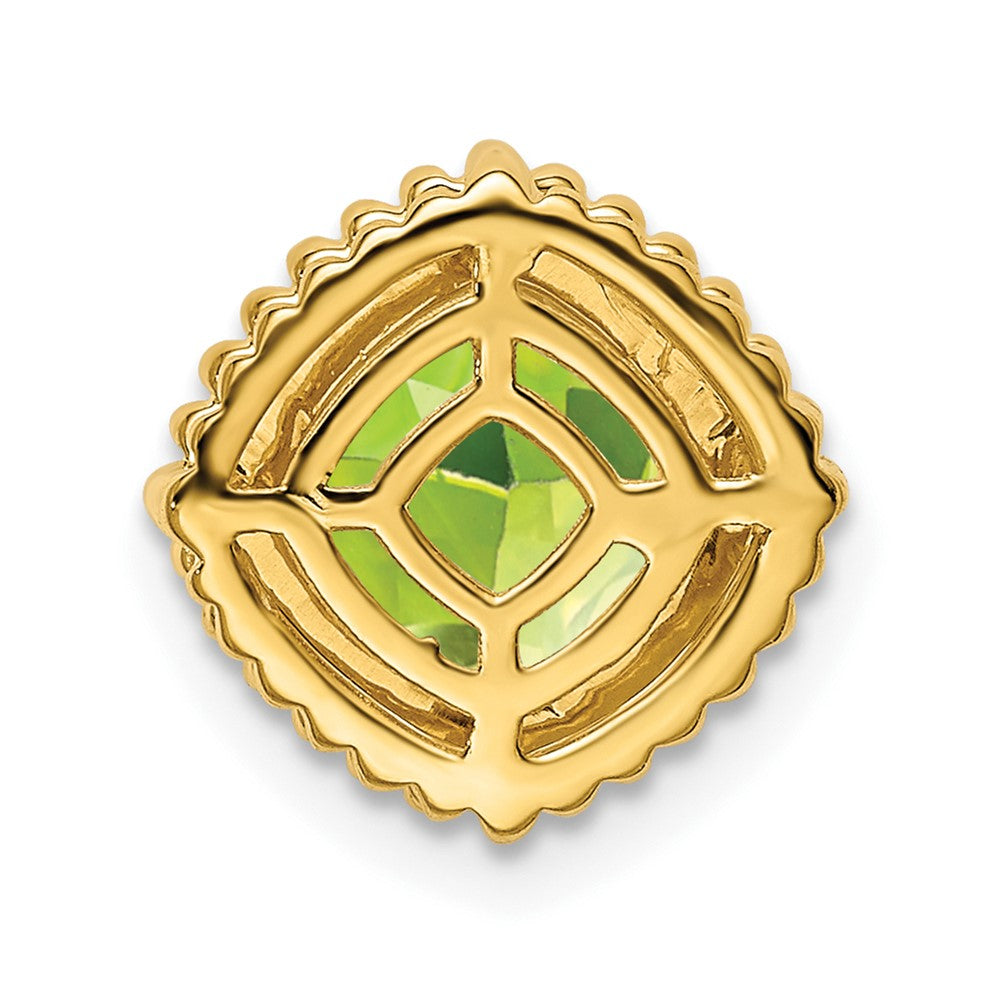 Charlie & Co Jewelry | 14k Cushion Peridot Chain Slide - Model PM7201-PE-Y