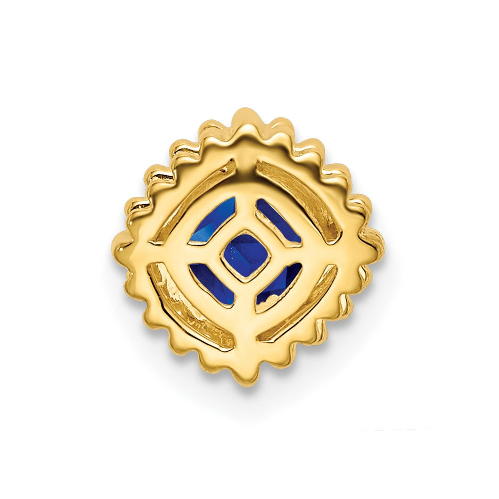 Charlie & Co Jewelry | 14k Cushion Sapphire Chain Slide - Model PM7201-SA-Y