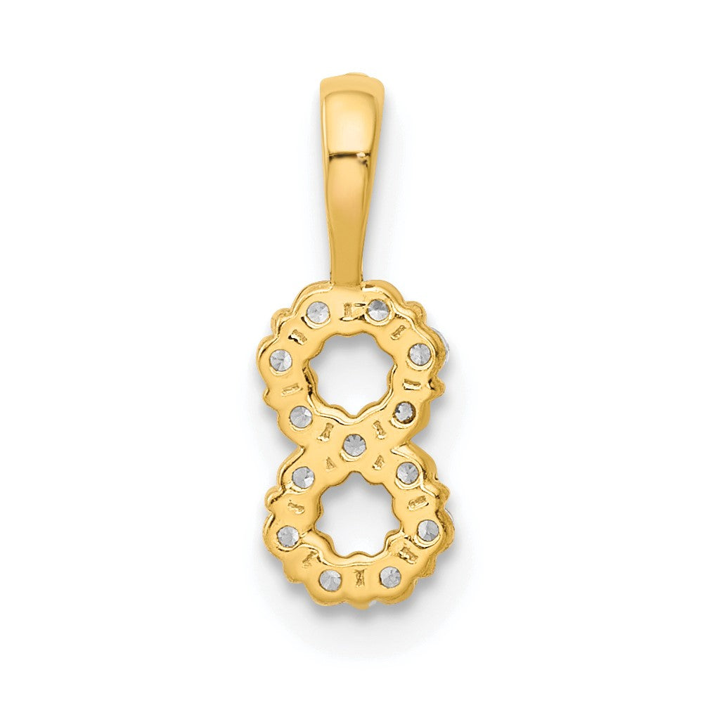 Charlie & Co Jewelry | 14k Diamond Number 8 Pendant - Model PM8369-8-013-YA