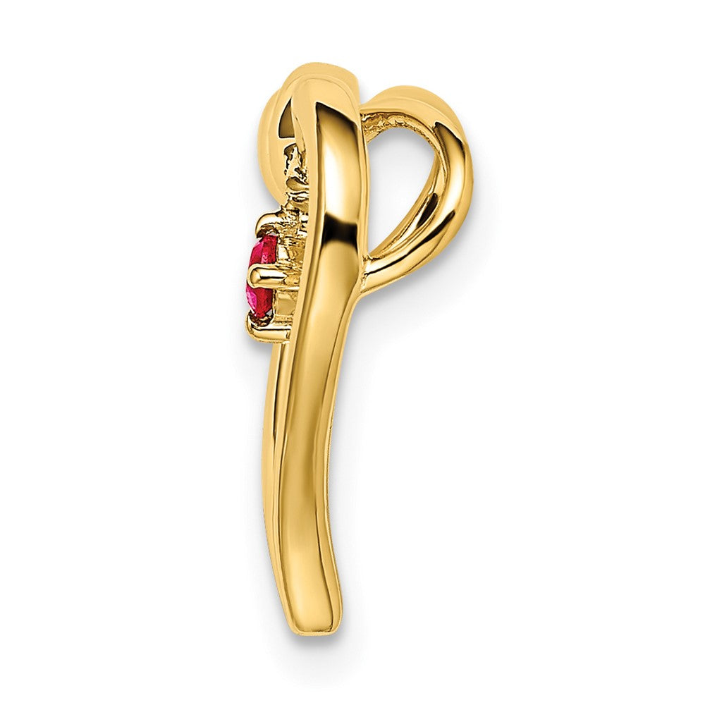 Charlie & Co Jewelry | 14k Polished Ruby Heart Chain Slide - Model PM8485-RU-YA