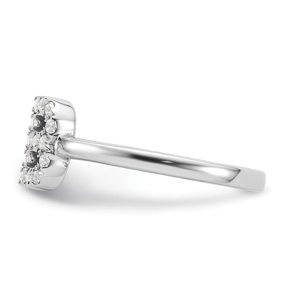 White Gold Lab Grown Diamond VS/SI FGH Initial B Adjustable Ring Model-RM10277B-017-WLG - Charlie & Co. Jewelry