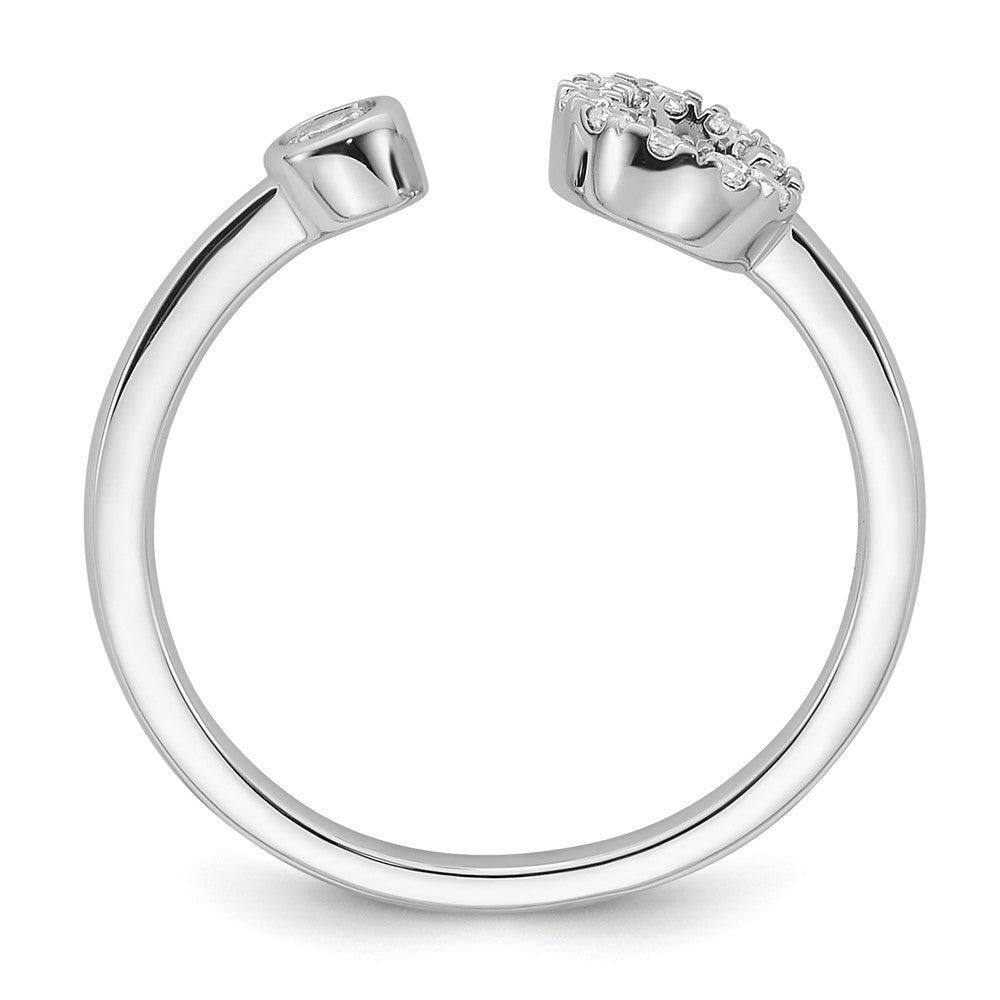 White Gold Lab Grown Diamond VS/SI FGH Initial C Adjustable Ring Model-RM10277C-017-WLG - Charlie & Co. Jewelry