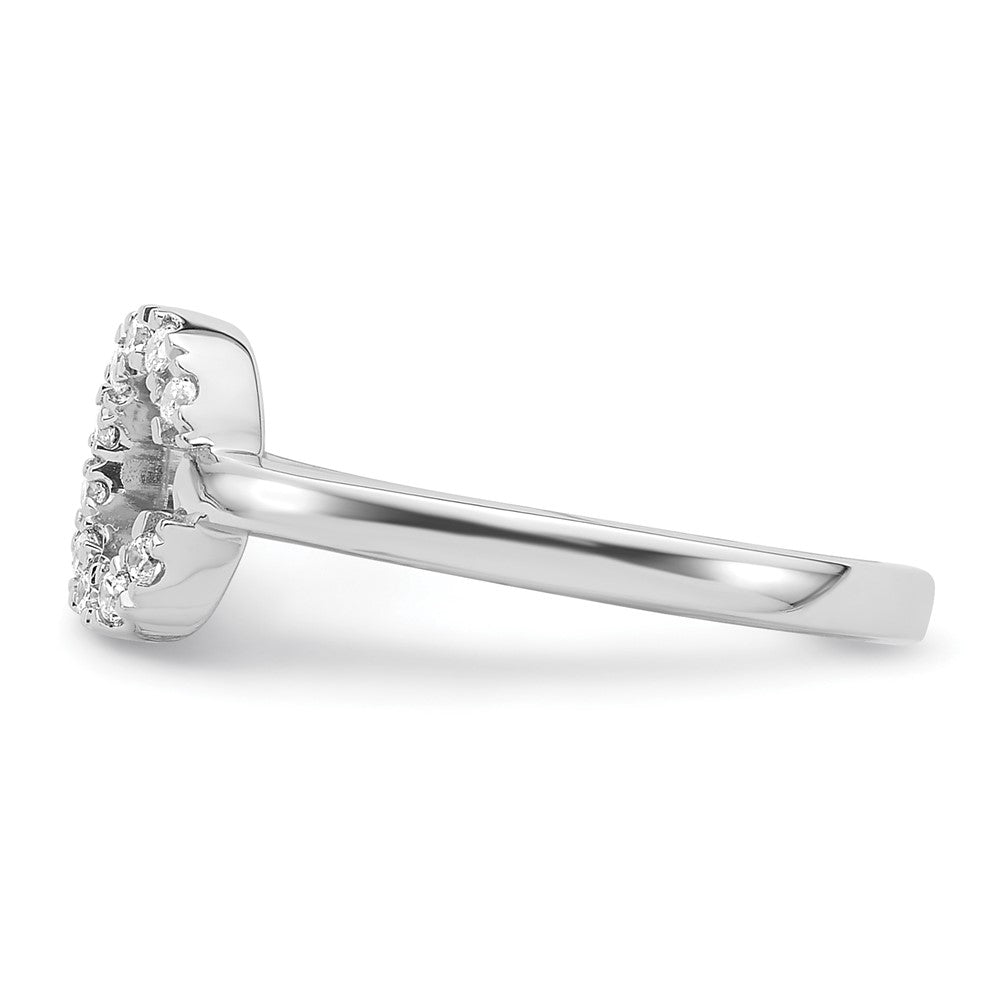 White Gold Lab Grown Diamond VS/SI FGH Initial C Adjustable Ring Model-RM10277C-017-WLG - Charlie & Co. Jewelry