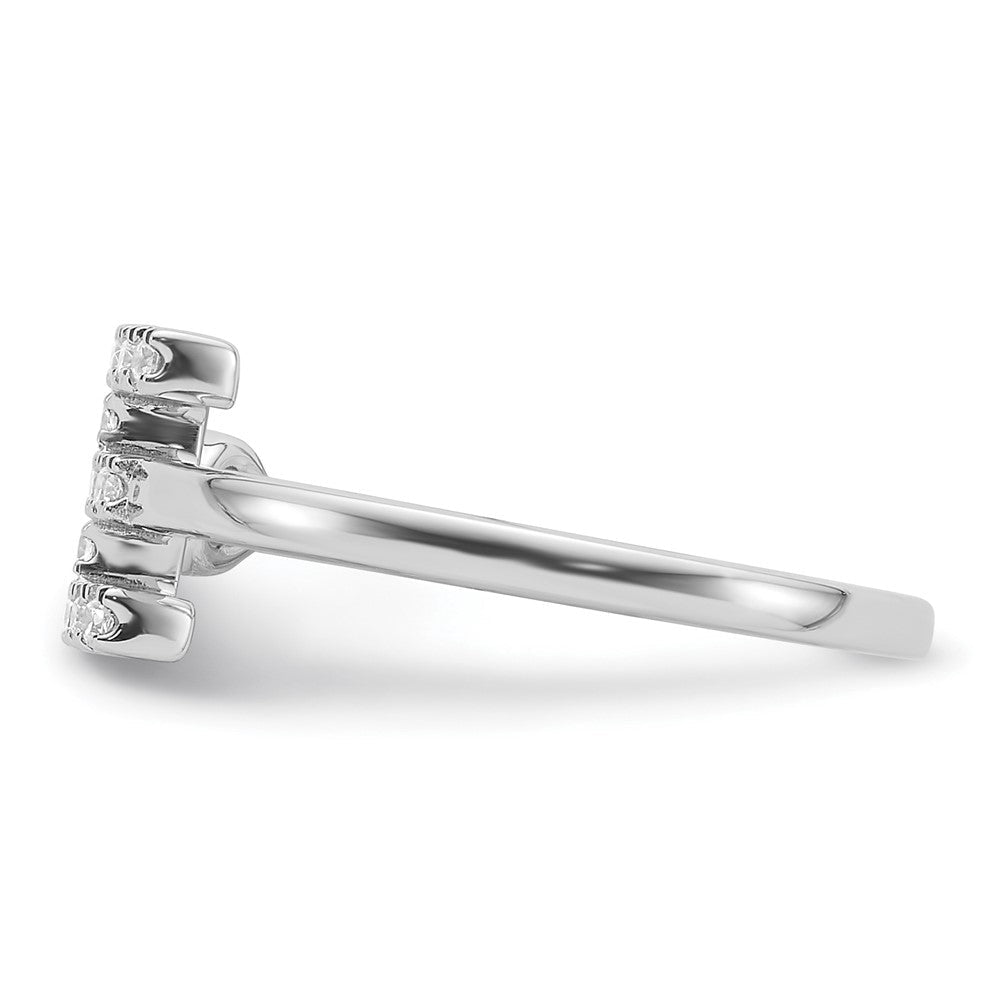 White Gold Lab Grown Diamond VS/SI FGH Initial E Adjustable Ring Model-RM10277E-017-WLG - Charlie & Co. Jewelry