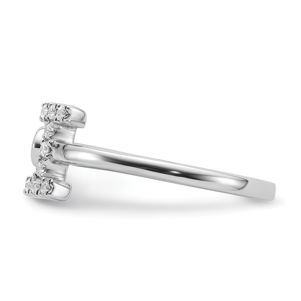 White Gold Lab Grown Diamond VS/SI FGH Initial I Adjustable Ring Model-RM10277I-017-WLG - Charlie & Co. Jewelry