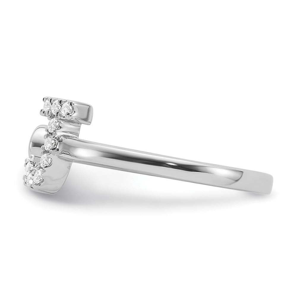 White Gold Lab Grown Diamond VS/SI FGH Initial J Adjustable Ring Model-RM10277J-017-WLG - Charlie & Co. Jewelry