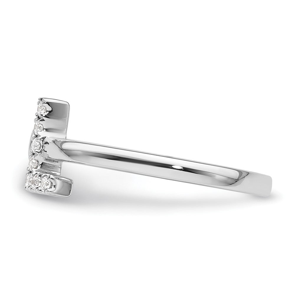 White Gold Lab Grown Diamond VS/SI FGH Initial L Adjustable Ring Model-RM10277L-017-WLG - Charlie & Co. Jewelry