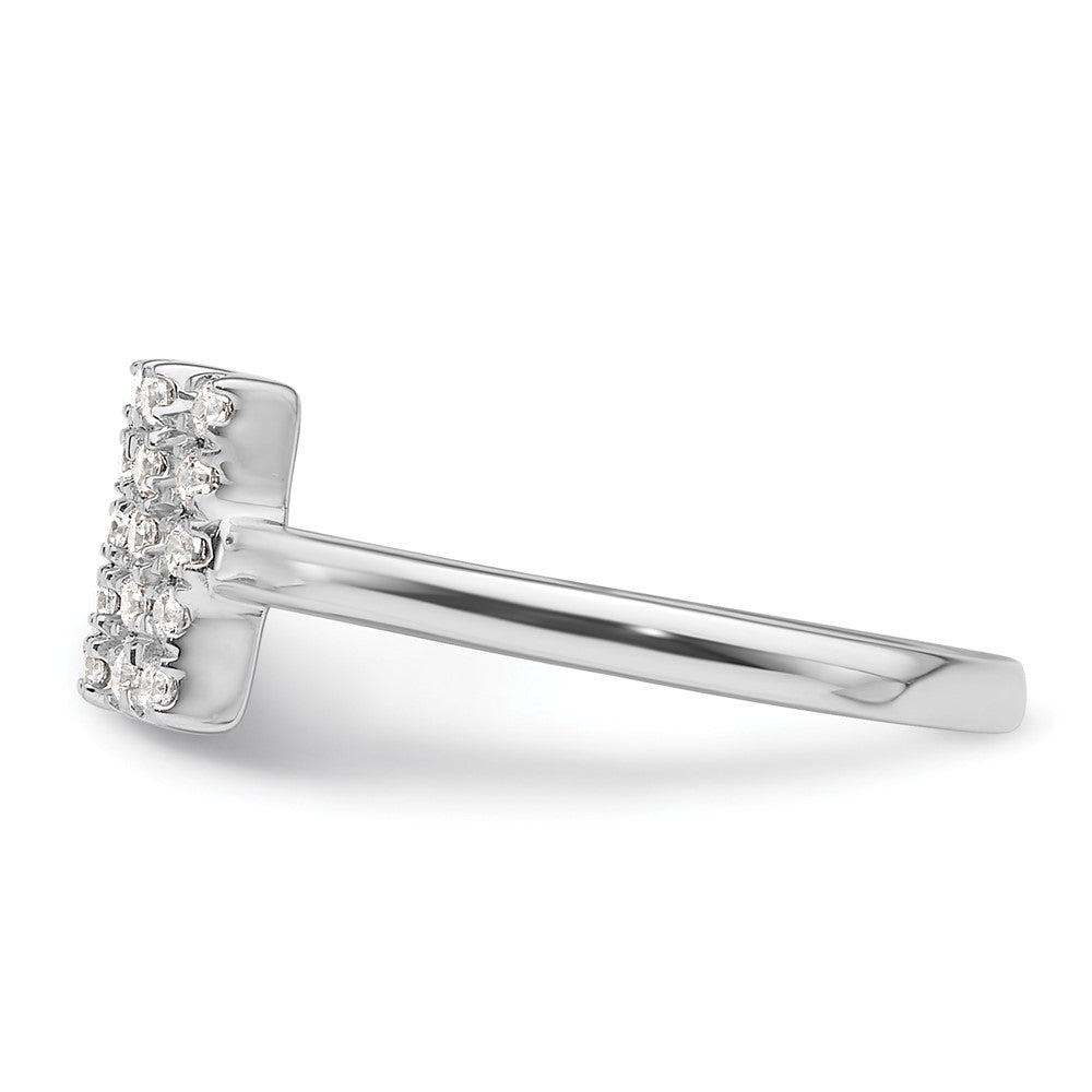 White Gold Lab Grown Diamond VS/SI FGH Initial N Adjustable Ring Model-RM10277N-017-WLG - Charlie & Co. Jewelry