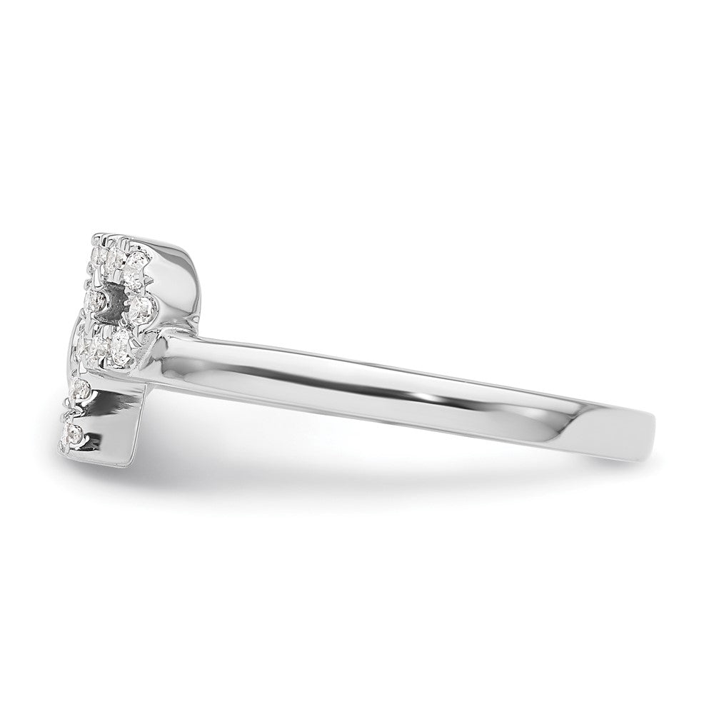 White Gold Lab Grown Diamond VS/SI FGH Initial P Adjustable Ring Model-RM10277P-017-WLG - Charlie & Co. Jewelry