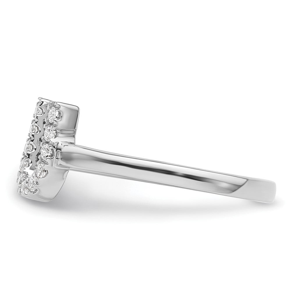 White Gold Lab Grown Diamond VS/SI FGH Initial U Adjustable Ring Model-RM10277U-017-WLG - Charlie & Co. Jewelry