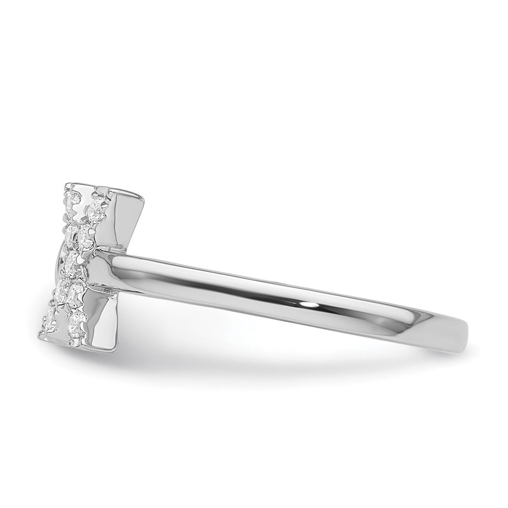 White Gold Lab Grown Diamond VS/SI FGH Initial X Adjustable Ring Model-RM10277X-017-WLG - Charlie & Co. Jewelry