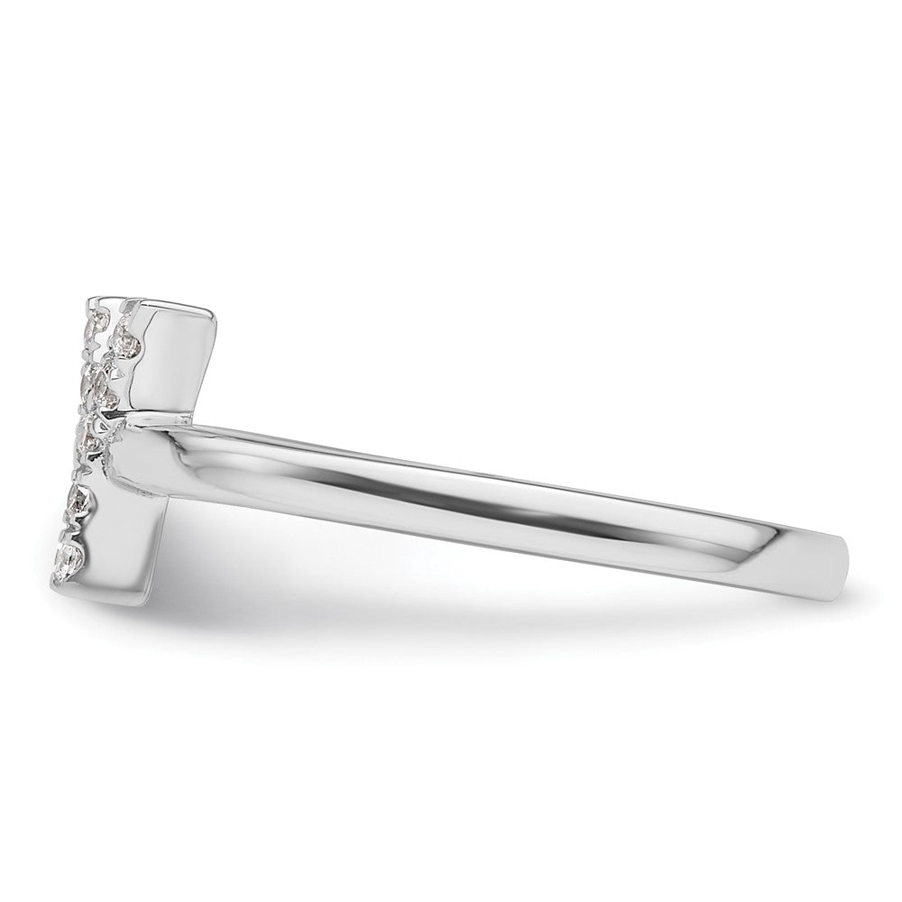 White Gold Lab Grown Diamond VS/SI FGH Initial Y Adjustable Ring Model-RM10277Y-017-WLG - Charlie & Co. Jewelry