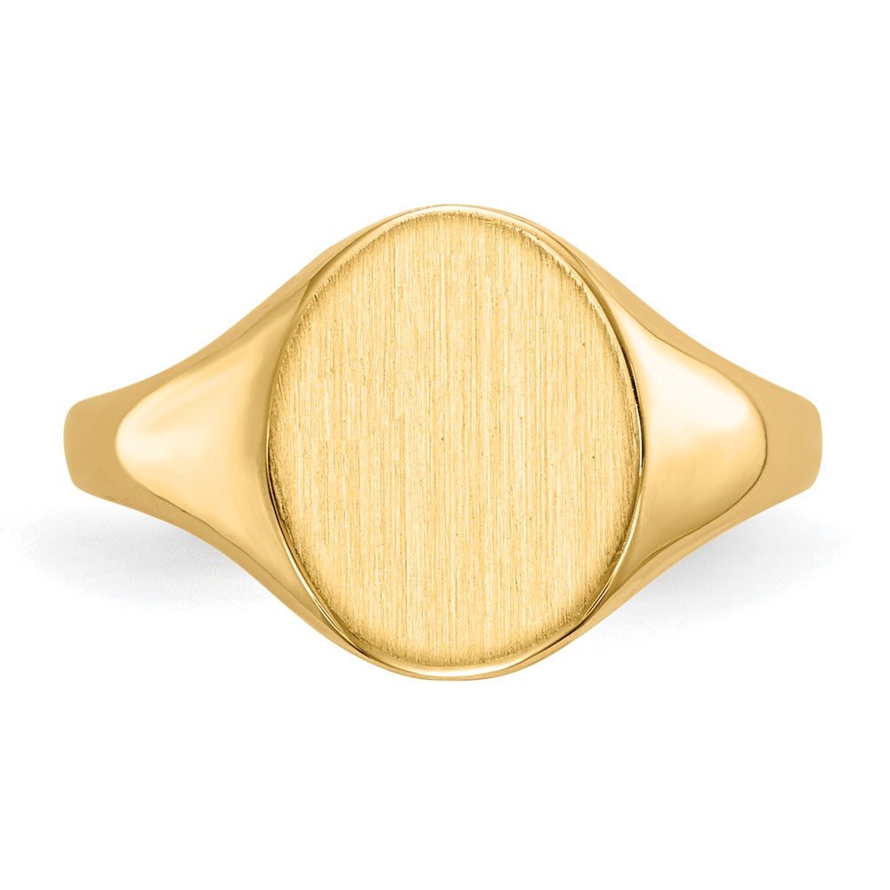 Gold Closed Back Signet Ring Model-RS101 - Charlie & Co. Jewelry