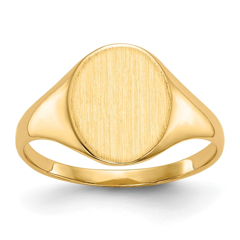 Gold Closed Back Signet Ring Model-RS101 - Charlie & Co. Jewelry