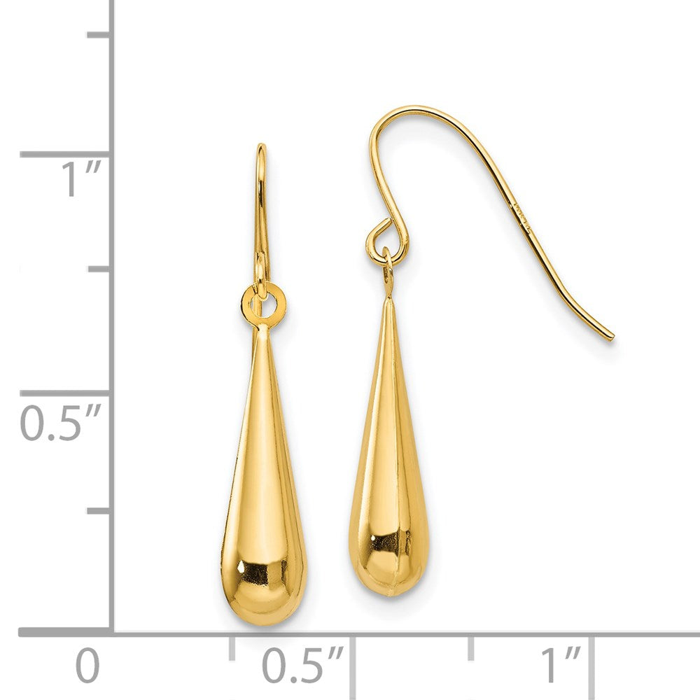 Gold Madi K Teardrop Dangle Earrings Model-SE711 - Charlie & Co. Jewelry