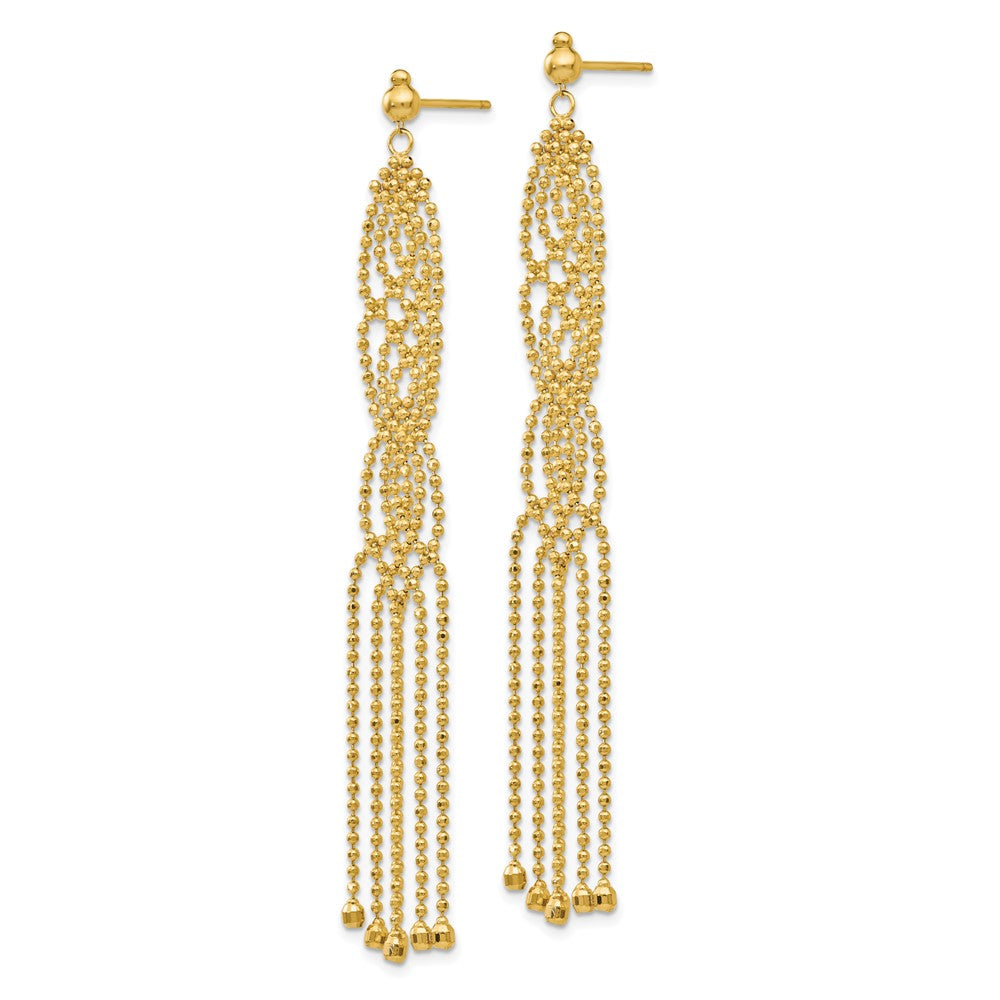 Gold Fancy Beaded Earrings - Model SF1629 - Charlie & Co. Jewelry