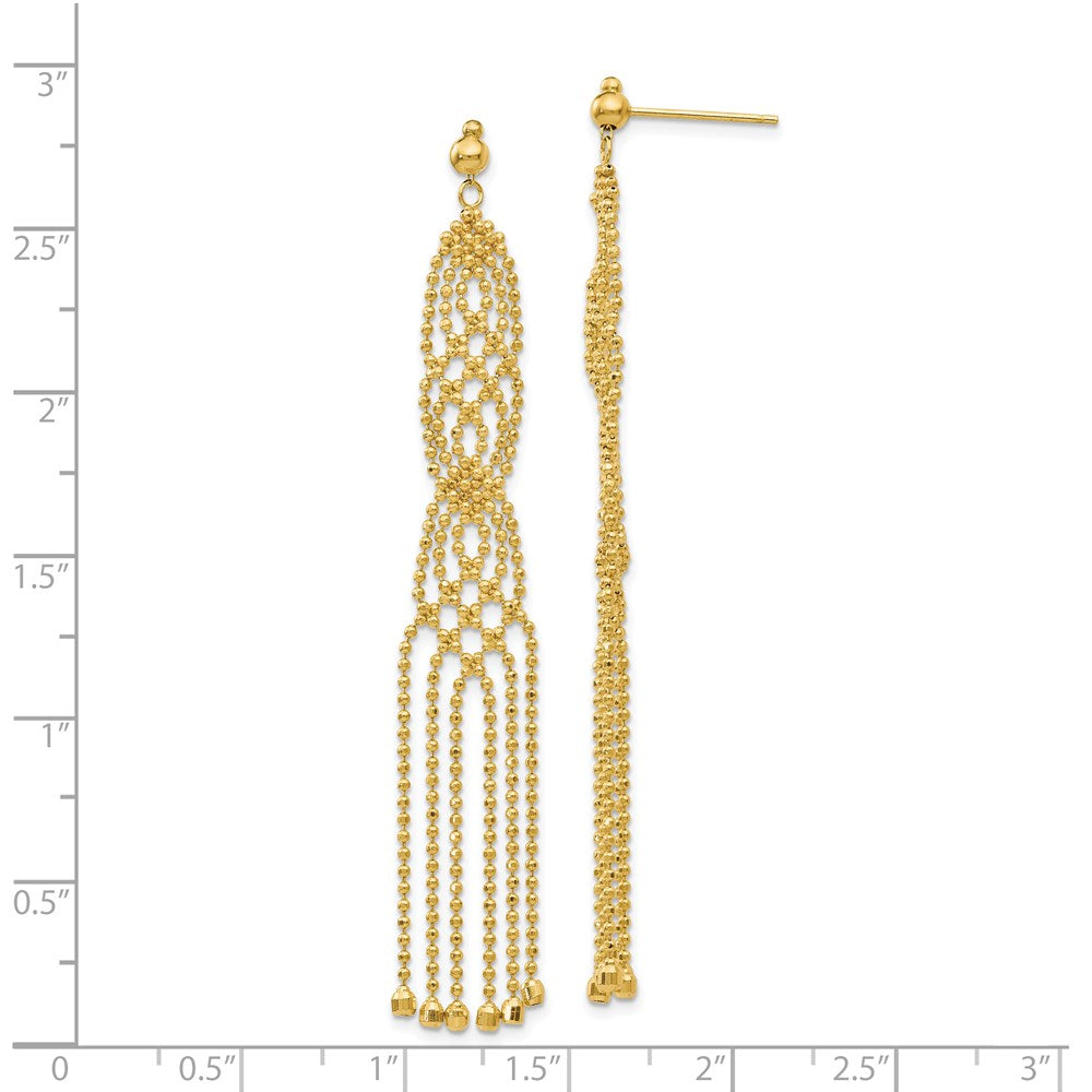 Gold Fancy Beaded Earrings - Model SF1629 - Charlie & Co. Jewelry