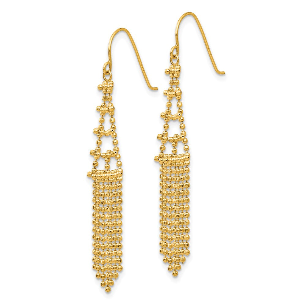 Gold Fancy Hanging Beaded Earrings - Model SF1631 - Charlie & Co. Jewelry