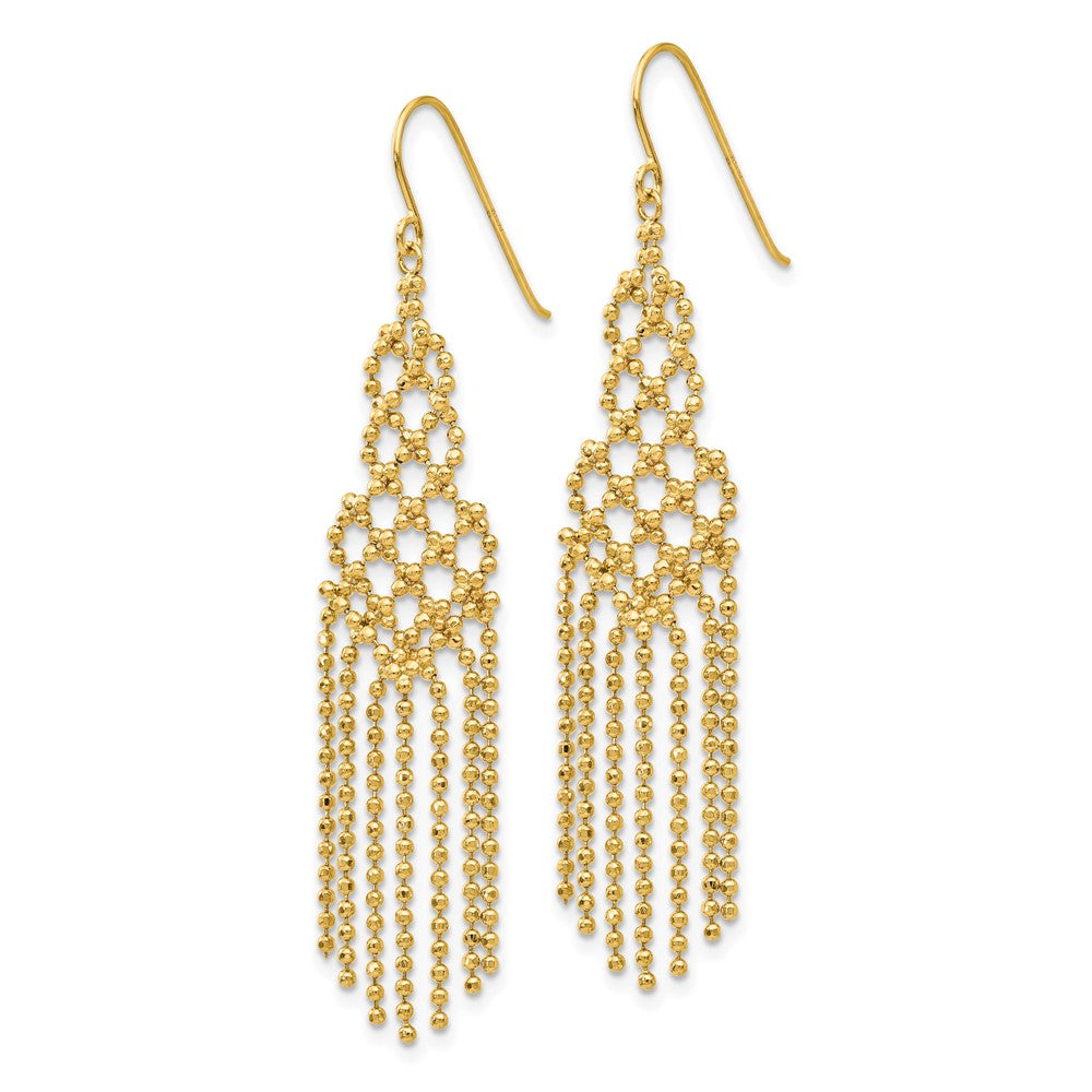 Gold Bead Chain Earrings - Model SF1643 - Charlie & Co. Jewelry