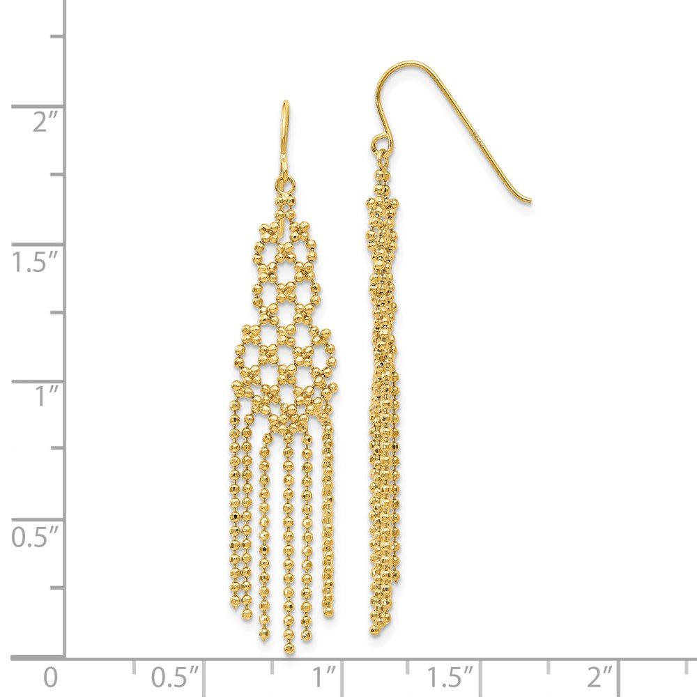 Gold Bead Chain Earrings - Model SF1643 - Charlie & Co. Jewelry