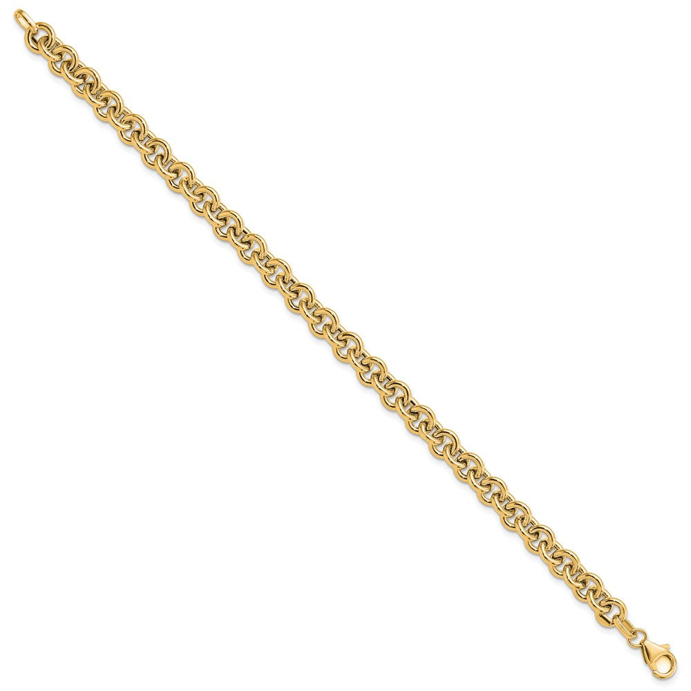 Charlie & Co Jewelry | 14k Polished Fancy 6.5mm Rolo Link Bracelet - Model SF2600