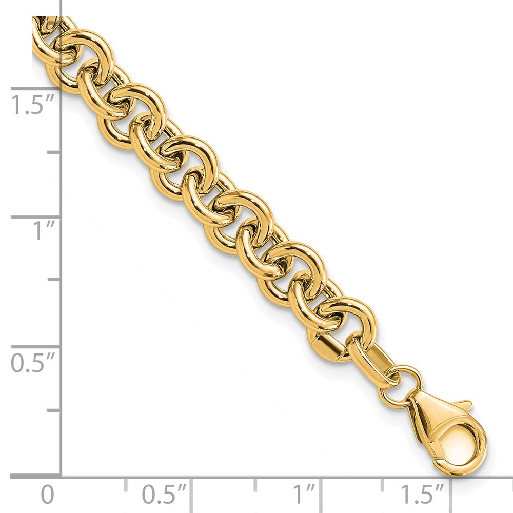 Charlie & Co Jewelry | 14k Polished Fancy 6.5mm Rolo Link Bracelet - Model SF2600