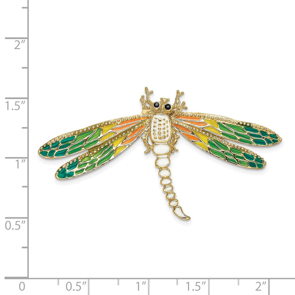 Charlie & Co Jewelry | 14k Multi-color Enamel Dragonfly Charm - Model SL585