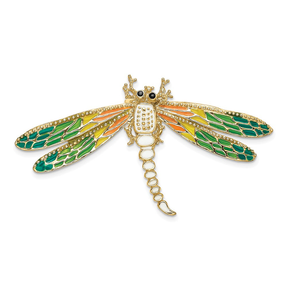 Charlie & Co Jewelry | 14k Multi-color Enamel Dragonfly Charm - Model SL585