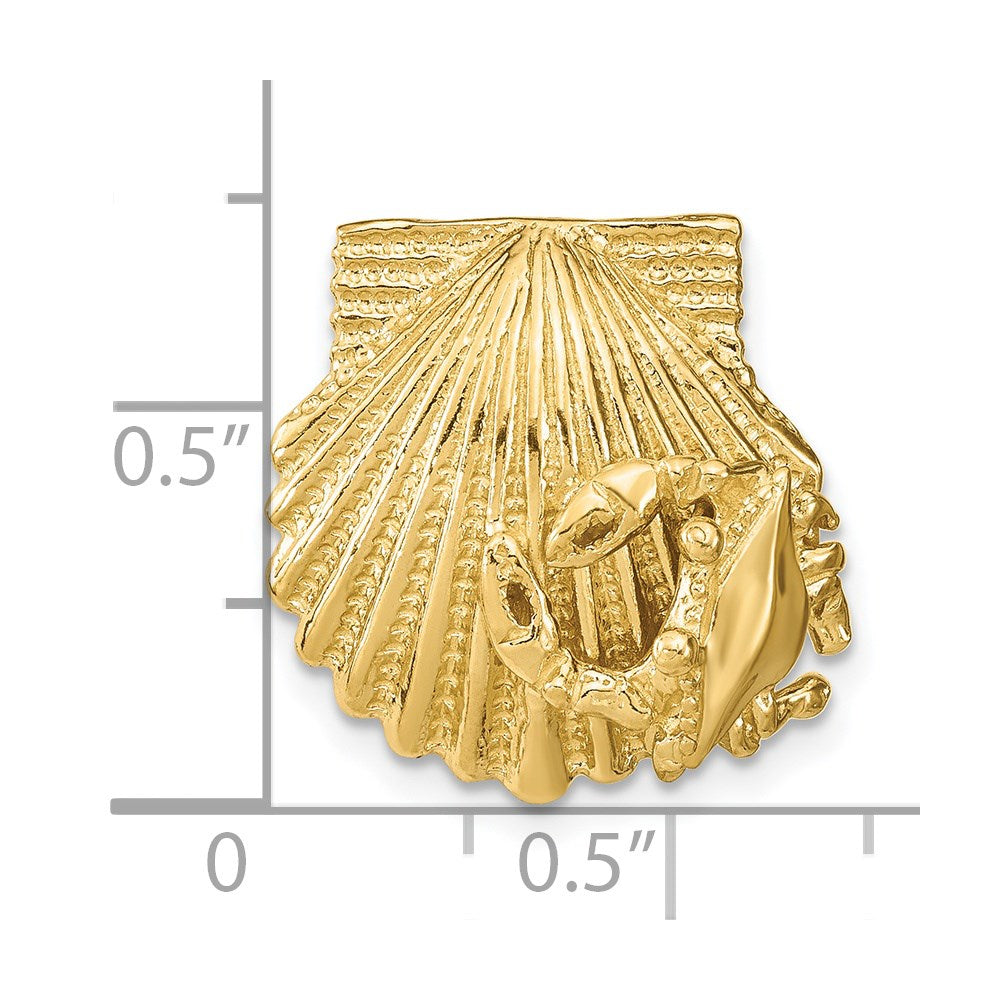 Charlie & Co Jewelry | 14k Scallop Shell With Crab Slide - Model SL615