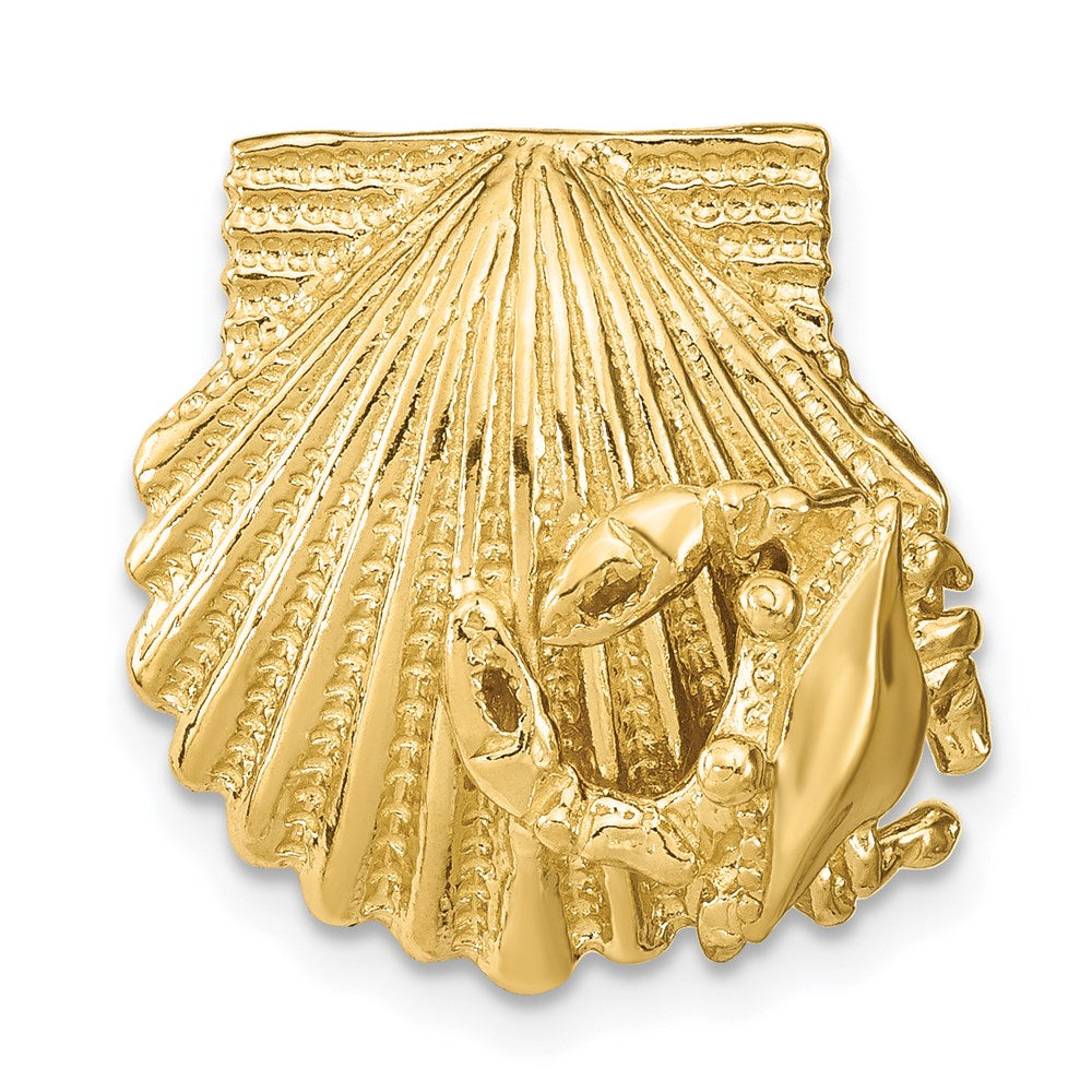 Charlie & Co Jewelry | 14k Scallop Shell With Crab Slide - Model SL615