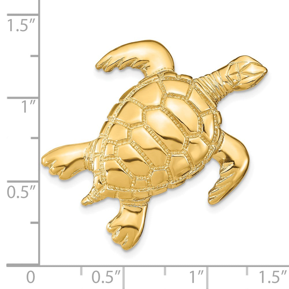 Charlie & Co Jewelry | 14k Polished Sea Turtle Slide - Model SL619