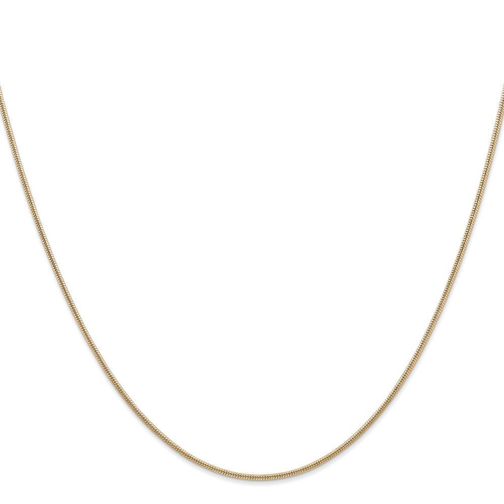 Charlie & Co Jewelry | 14k 16 Inch 1.4mm Round Snake Lobster Clasp Chain - Model SNA120