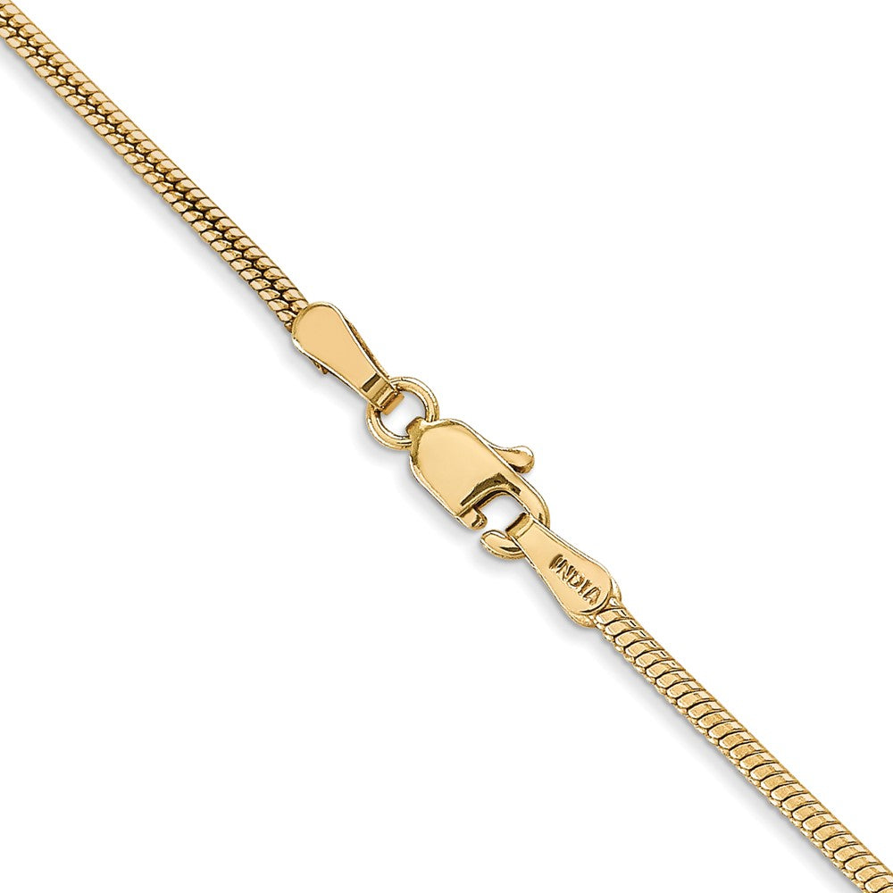 Charlie & Co Jewelry | 14k 7 Inch 1.6mm Round Snake Lobster Clasp Bracelet - Model SNA160