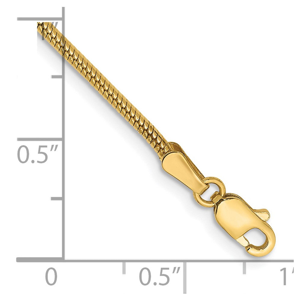 Charlie & Co Jewelry | 14k 7 Inch 1.6mm Round Snake Lobster Clasp Bracelet - Model SNA160