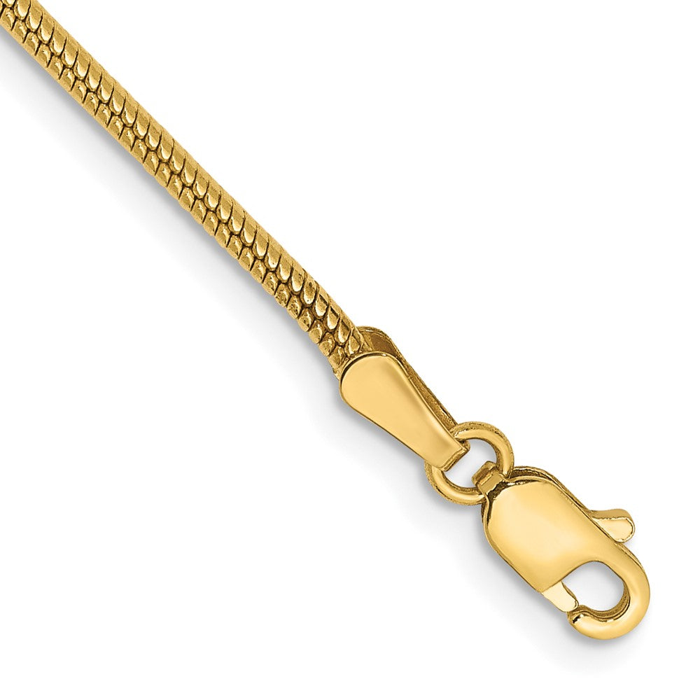 Charlie & Co Jewelry | 14k 7 Inch 1.6mm Round Snake Lobster Clasp Bracelet - Model SNA160