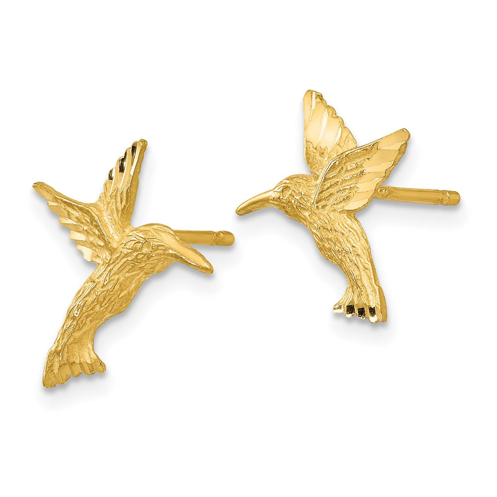 Gold Hummingbird Earrings - Model TC626 - Charlie & Co. Jewelry