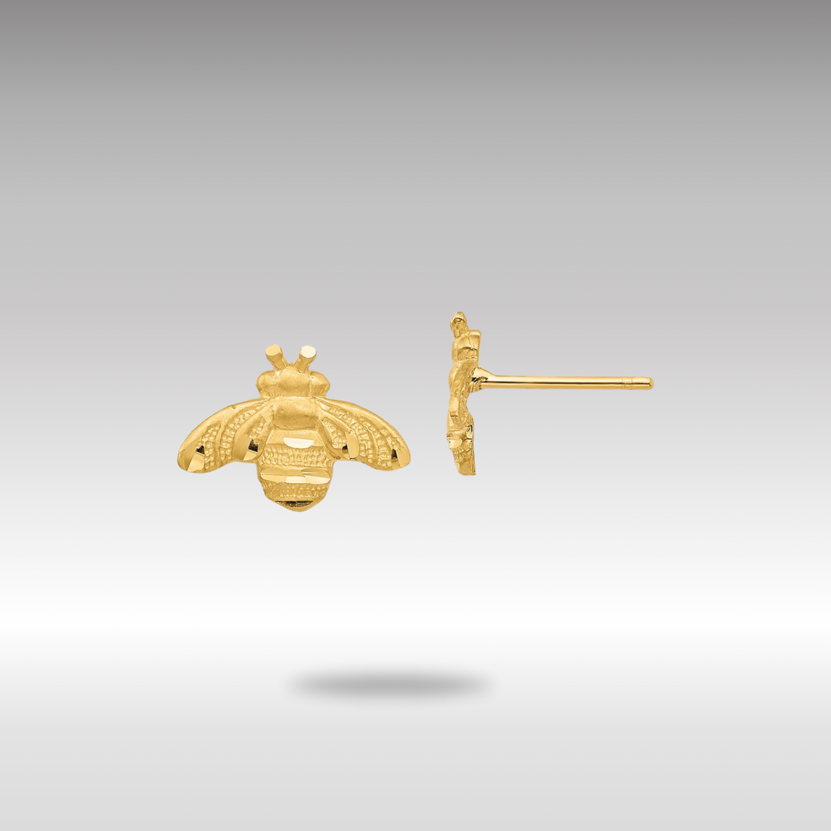 14K Gold Diamond Cut Bee Post Earrings - Model TF1551 | Charlie & Co ...