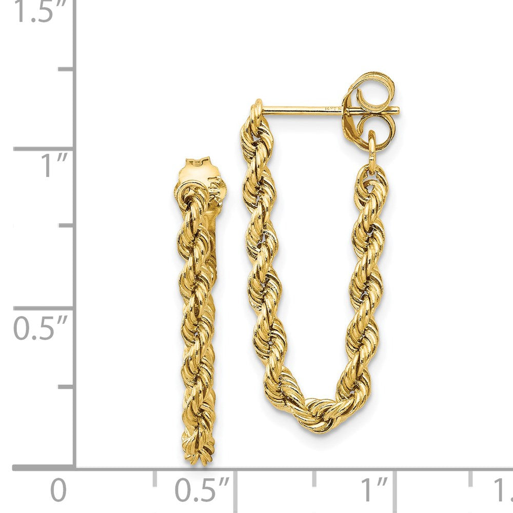 Gold Hollow Rope Earrings Model-TH553 - Charlie & Co. Jewelry