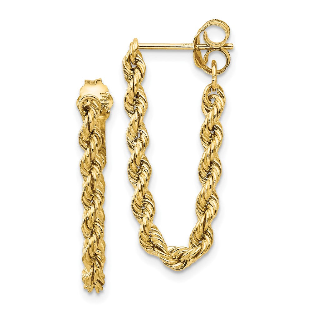 Gold Hollow Rope Earrings Model-TH553 - Charlie & Co. Jewelry