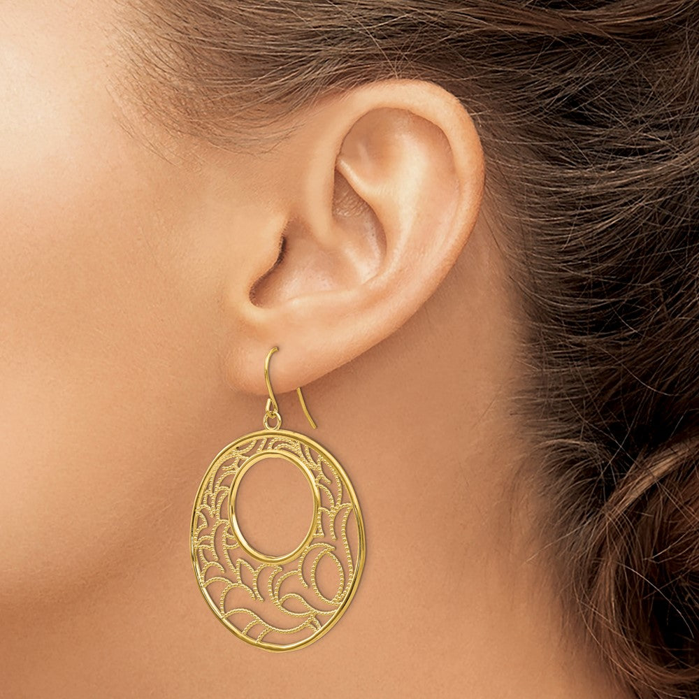 Gold Circle Earrings - Model TH609 - Charlie & Co. Jewelry