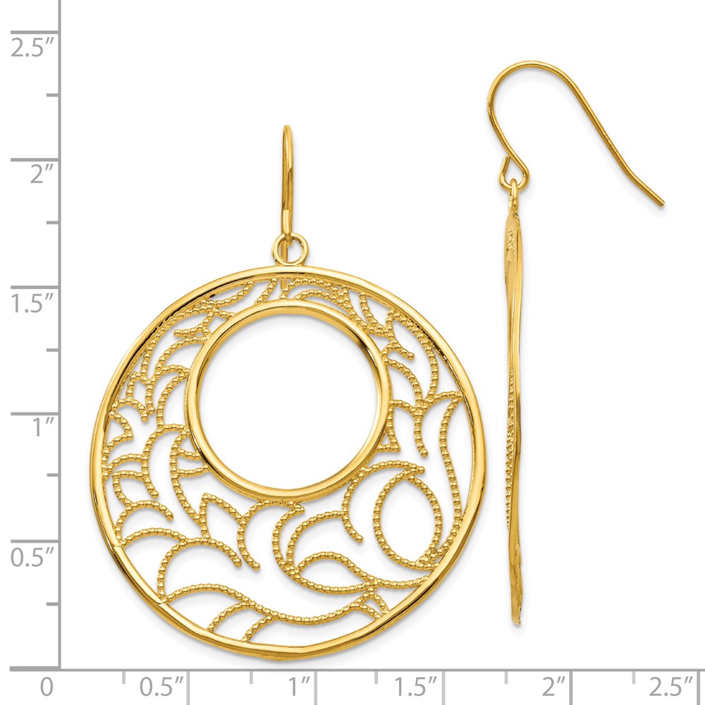 Gold Circle Earrings - Model TH609 - Charlie & Co. Jewelry